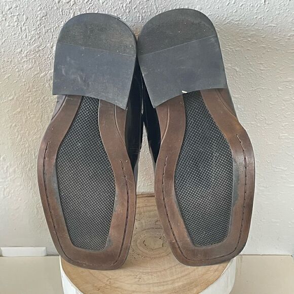EUC Alfani Mens Black Leather Slip-On Dress Shoes Size 10M main image 4
